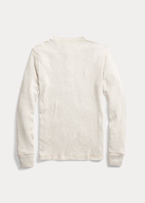 Ralph Lauren Waffle-Knit Henley Skjorter Herre Danmark (XBEKT0524)